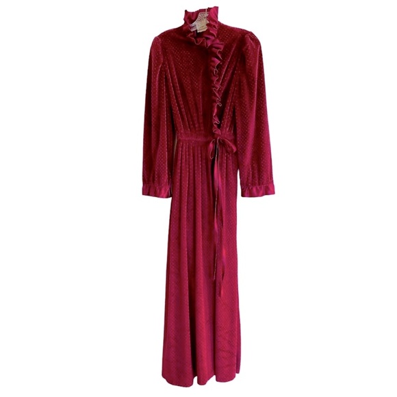 Luxury Robe Velvet Satin Vintage Old Hollywood 1930’s Style Victorian Edwardian - Picture 9 of 16